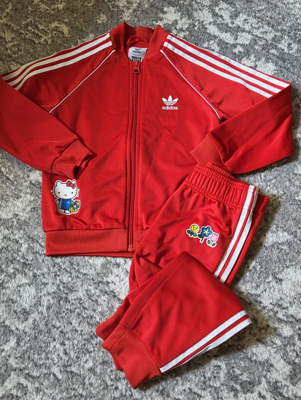 adidas Originals x Hello Kitty Toddler SST Tracksuit Set Red 4T